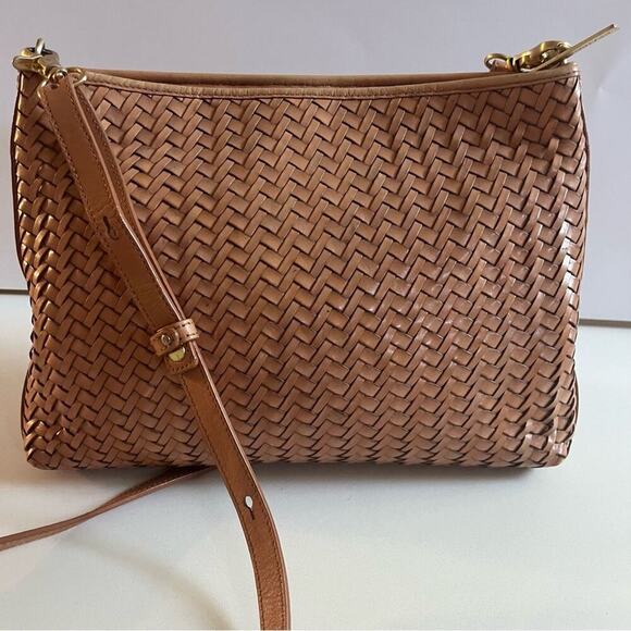 BRAHMIN Leather Woven Remy Bag, AUTHENTIC LUXURY, Brown - Picture 3 of 9